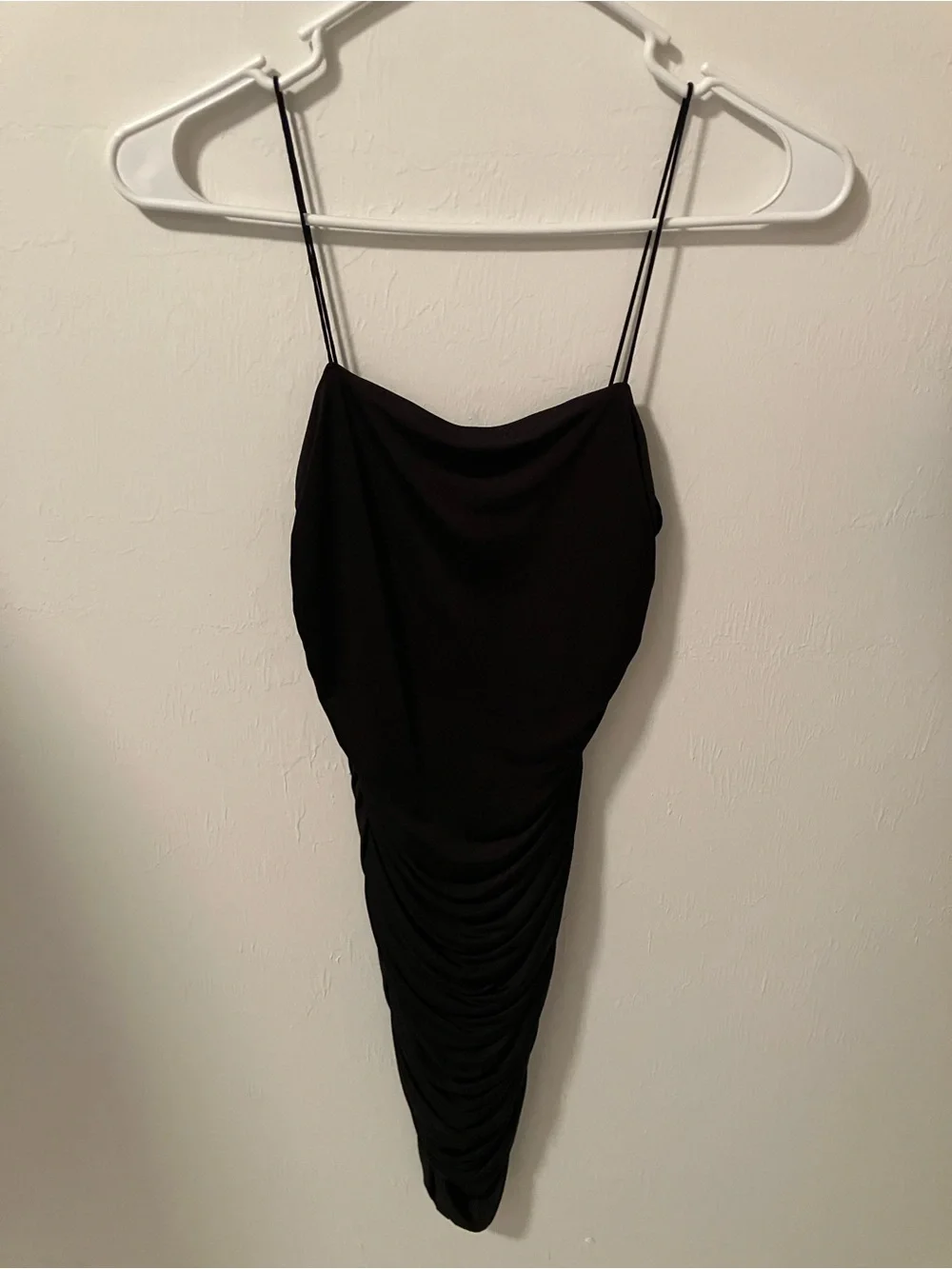 Ruched Mini Dress with Spaghetti Straps - Picture 7 of 7